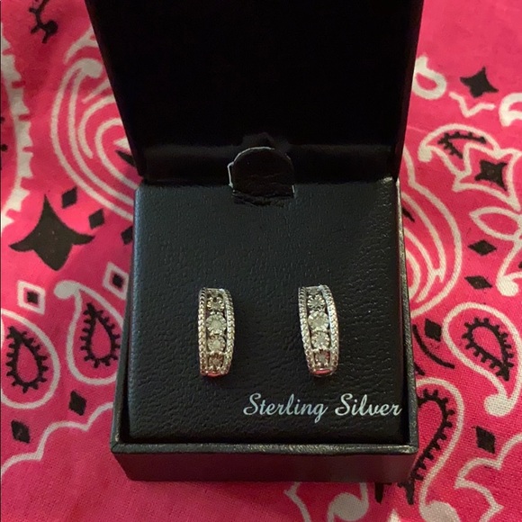 Macy's Jewelry - Sterling silver and diamond earrings
